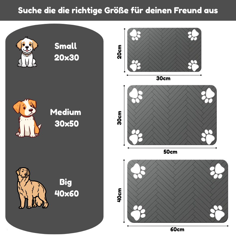 Wasserabweisende Napfmatte